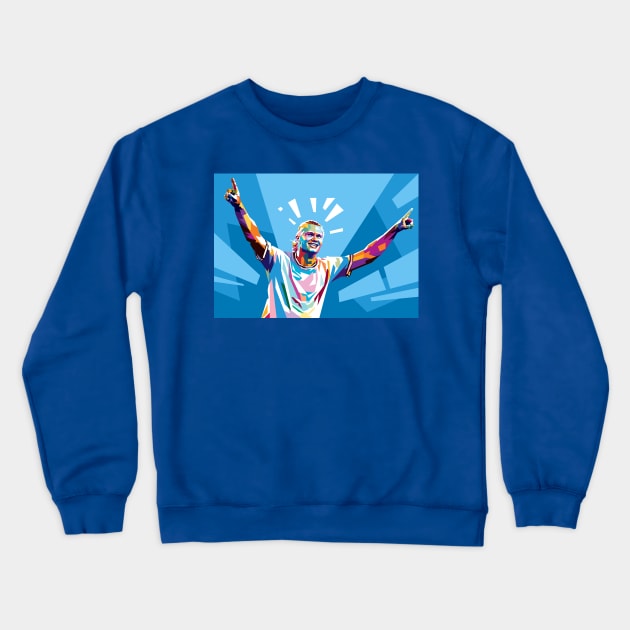 Illustration of Erling Haaland Crewneck Sweatshirt by RJWLTG